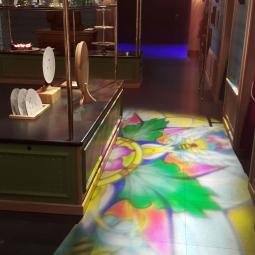 Naturalis Museum. Simulation of light from the lamps projected on the floor of the 'Babies' section. 