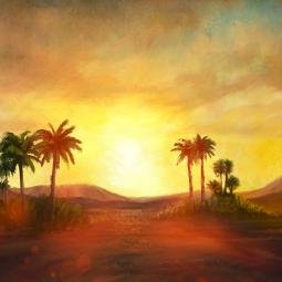 Background for interactive video. Archeaology museum. Project.