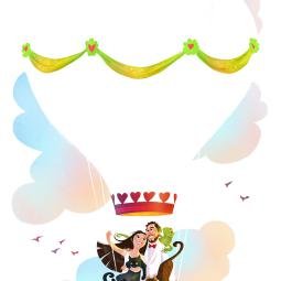 Illustration for a wedding poster. Digital. 
