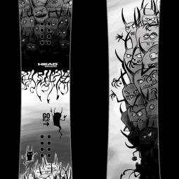 Entry for a snowboard design contest by Ballantine's and Head. Ink sketch and digital. 