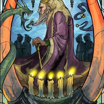 We Were Here Together videogame artwork. Stained glass detail 3. Digital