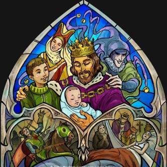 We Were Here Together videogame artwork. Stained glass detail 1. Digital