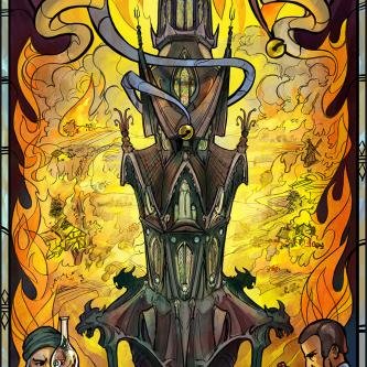 We Were Here Together videogame artwork. Stained glass detail 4. Digital