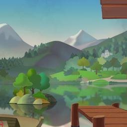 Minor Chocolate Videogame design. Background for the game. Digital