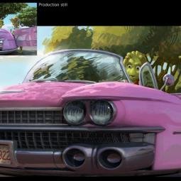 Artwork for feature film Planet 51. Colour key and production still. Digital