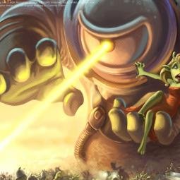 Artwork for feature film Planet 51. Spoof alien film poster