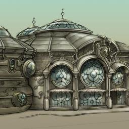 Artwork for feature film Planet 51. Production artwork. Pencil and digital