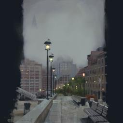 Boston. Digital from photo reference by S. Sweeney