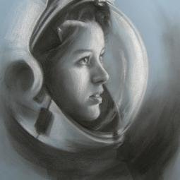 First. Charcoal and pastel on canson paper from photo ref. 