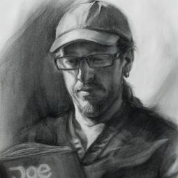 Joe. Charcoal on paper from life. 