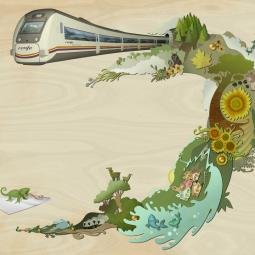Art for RENFE trains TV ad