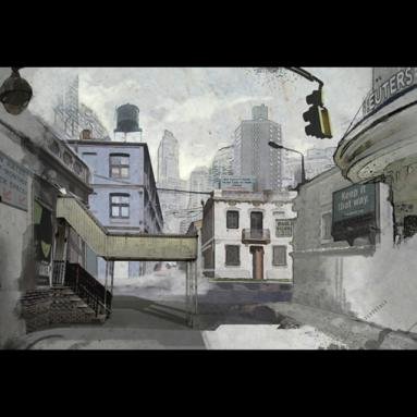 Buchanans TV ad. Processed and painted frame