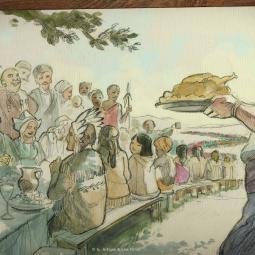 National Lottery TV ad. Concept drawing for presentation and pitch.