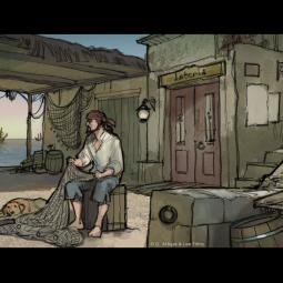 National Lottery TV ad. Quick sketch to be used as concept art. Digital