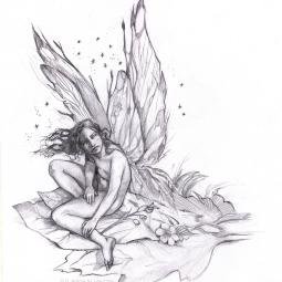 Art for REPSOL TV ad. Peter Pan. pencil on paper for body transfer