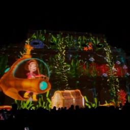 Still of the videomapping on Sevilla's Townhall façade. Photo by Acciona