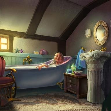 Artwork for film. Interior. Color key and production design